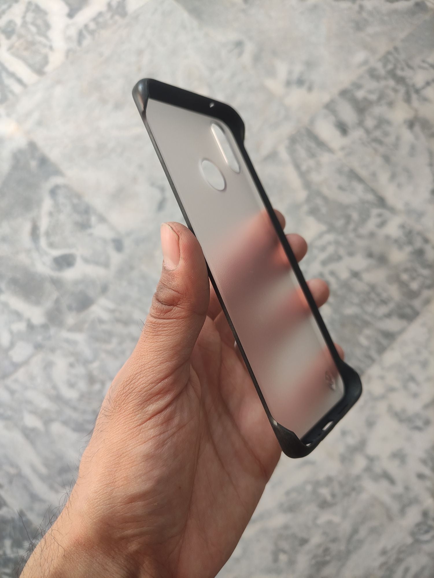 Realme 3 Pro Transparent Matt Frameless Back Cover