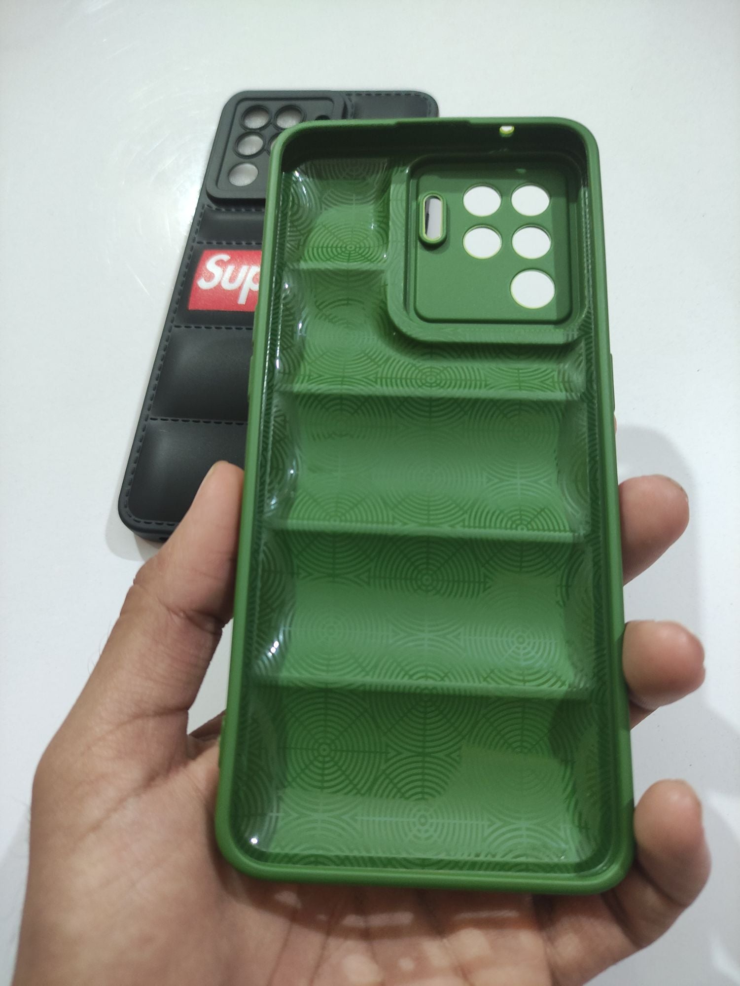 Oppo F19 Pro Soft Silicone Puffer Back Cover