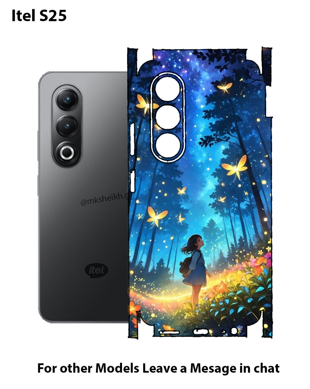 Itel S25 Print Back Full Body Skin Wrap