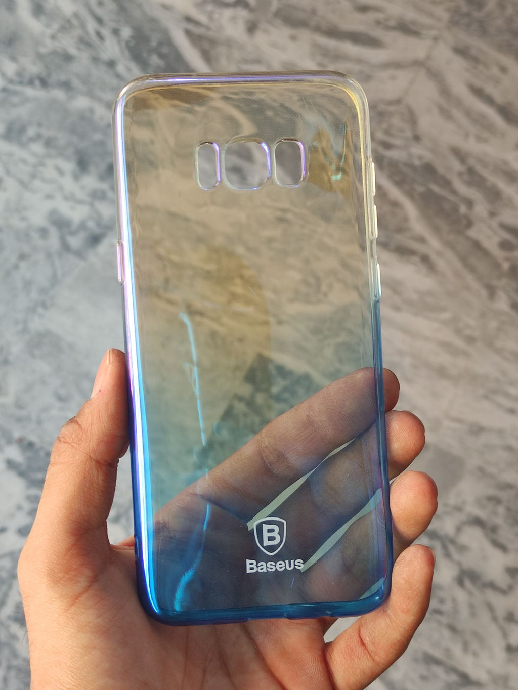 Samsung Galaxy S8 Plus Soft TPU Transparent Gradient Colour back cover