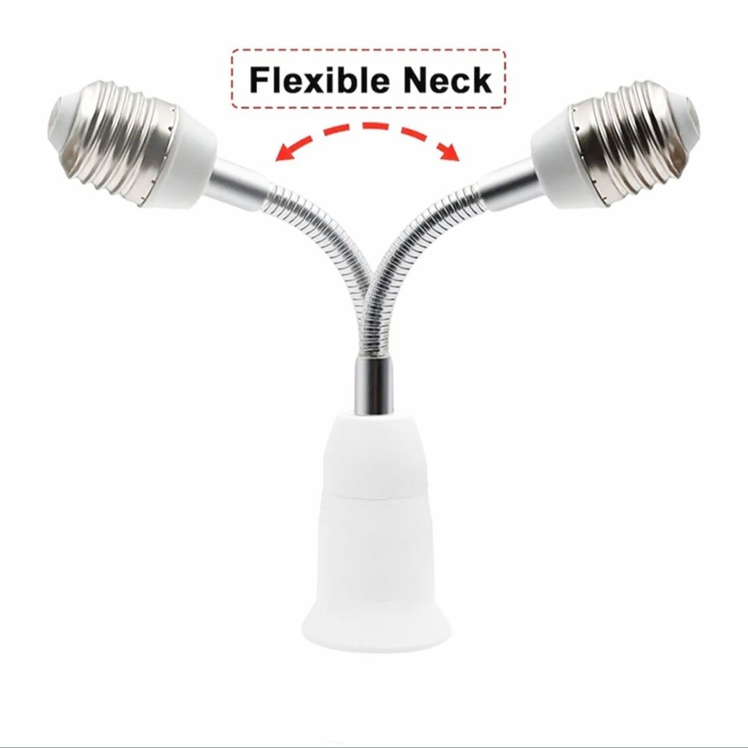 Bulb holder flexible neck E27 to E27 small size