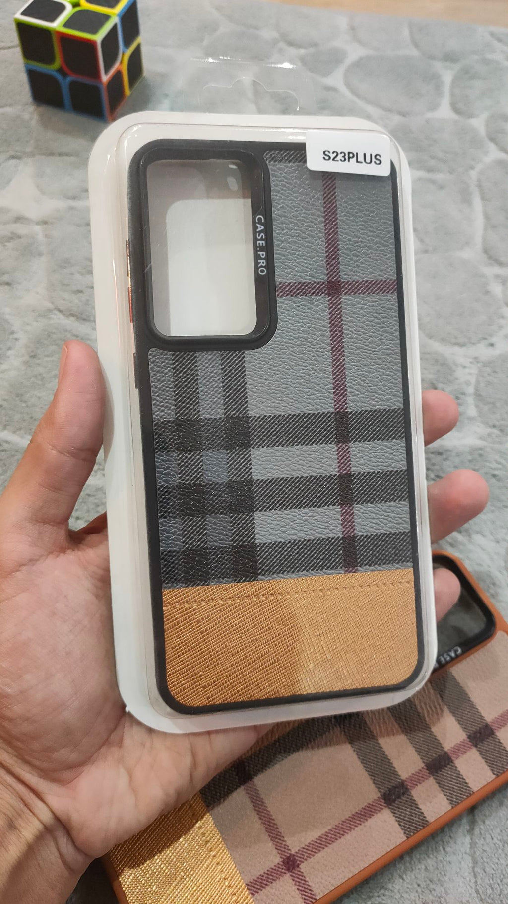 CASEPRO Samsung S23 Plus PU Dual Tone Leather Back Case