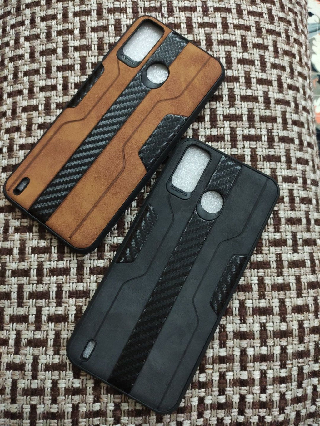 Tecno Spark 6 Go Soft Silicone Fabrics Stripe Design Back Cover