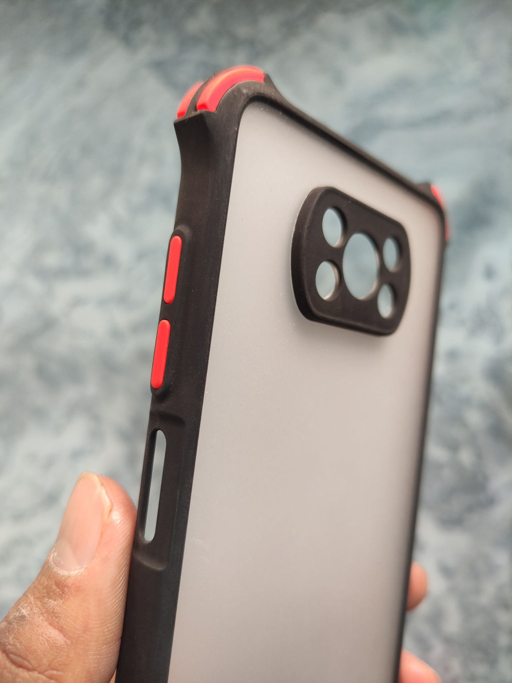Poco X3/X3 Pro Matt Translucent Colour Buttons Corner Back cover