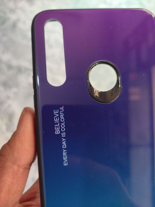Huawei Y9 Prime 2019 Real Tempered Glass Gradient Colour back cover