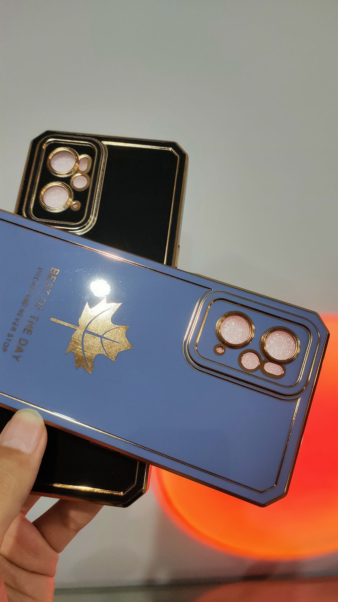 Oppo A76/A96 Premium Quality Camera Protection Chrome Back Cover