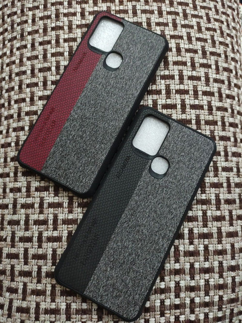 Infinix Hot 10 Soft Silicone Fabrics Stripe Design Back Cover