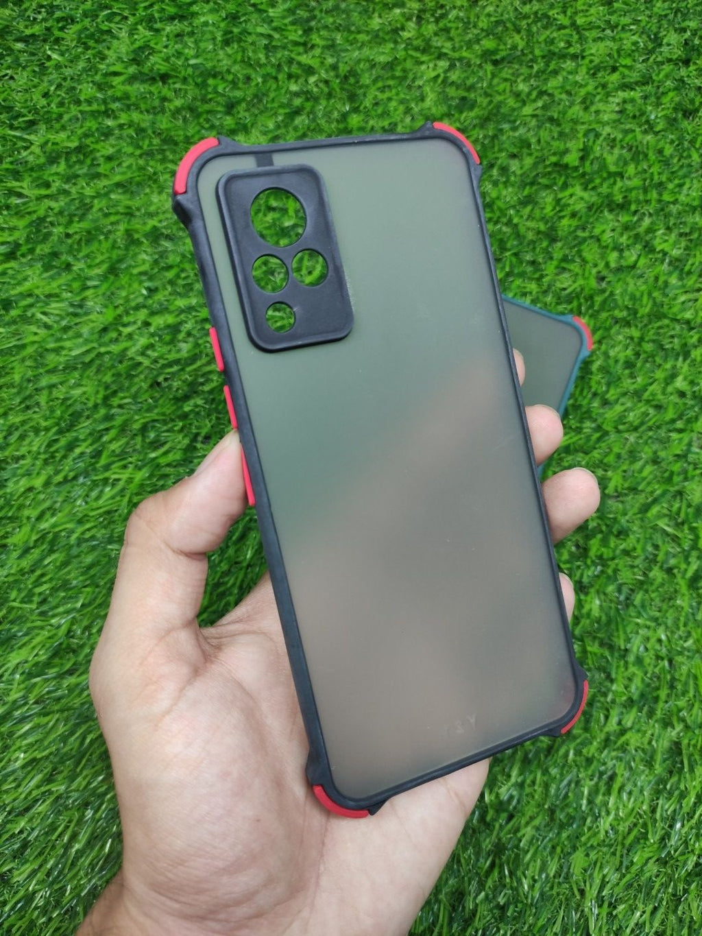 Vivo V21 Matt Translucent Camera Protection Corner Back Cover