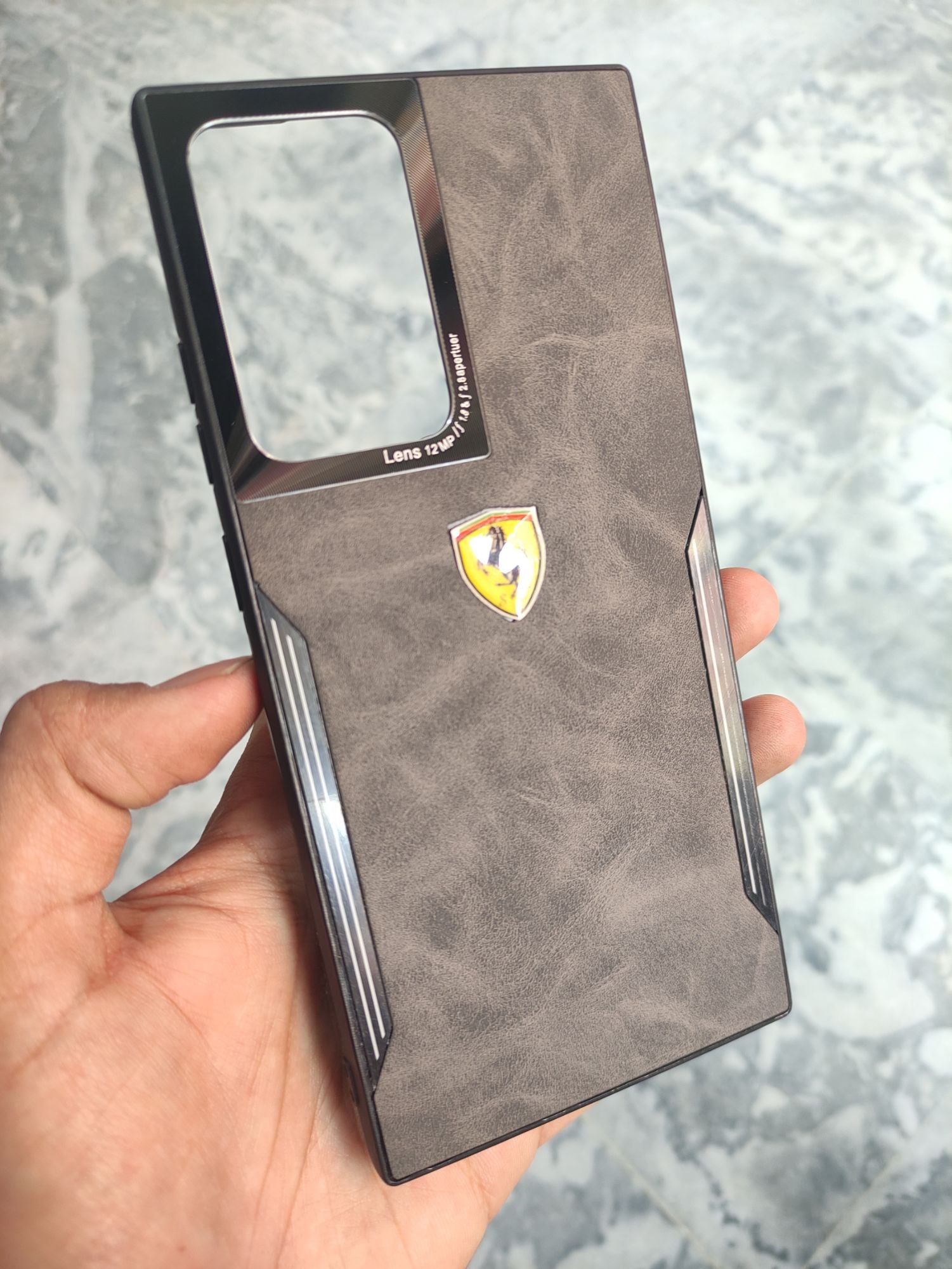 Samsung Galaxy Note 20 Ultra Premium Quality Leather Texture Ferrari Back Cover