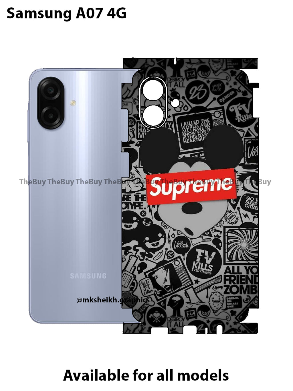 Samsung A07 4G Full Body Skin Wrap