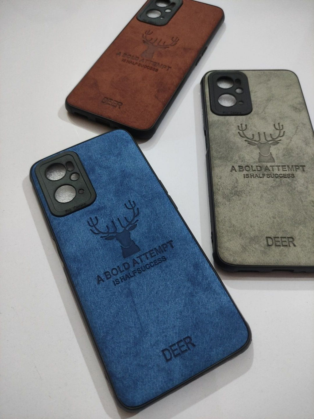 Oppo A76/A96 Soft Silicone Deer Fabric Back Cover