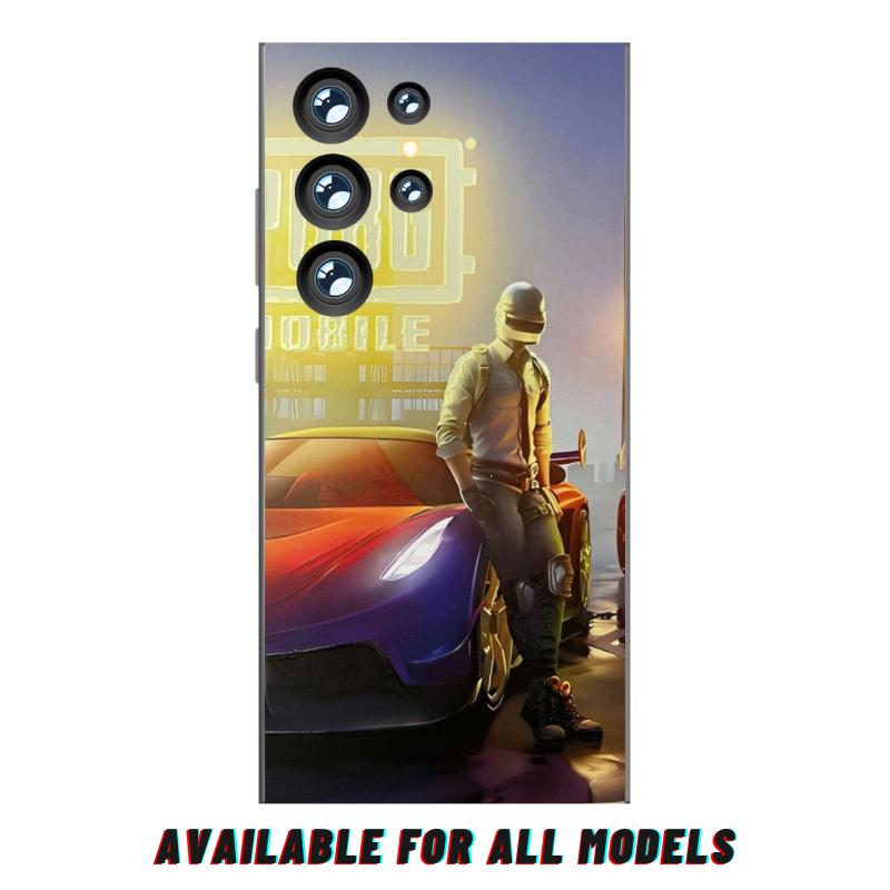 Samsung S23 Ultra 3D Emboss PUBG Full Skin Wrap