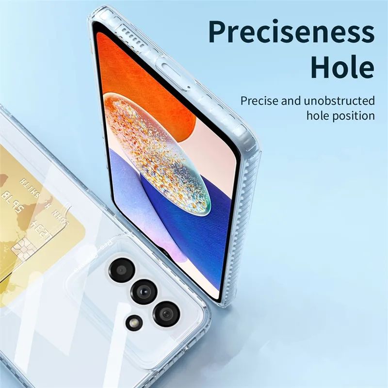 Samsung Galaxy A34 Soft TPU Clear Card Holder Camera Protection Back cover