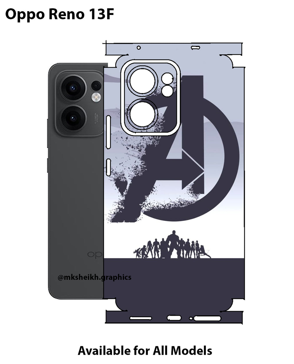 Oppo Reno 13F Super Heroes Full Body Skin Wrap