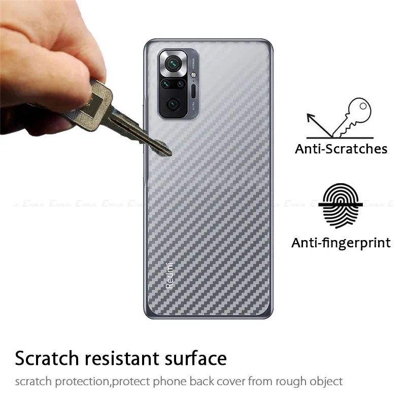Redmi Note 11 Pro Carbon Fiber Pattern Transparent Back Protective Sheet