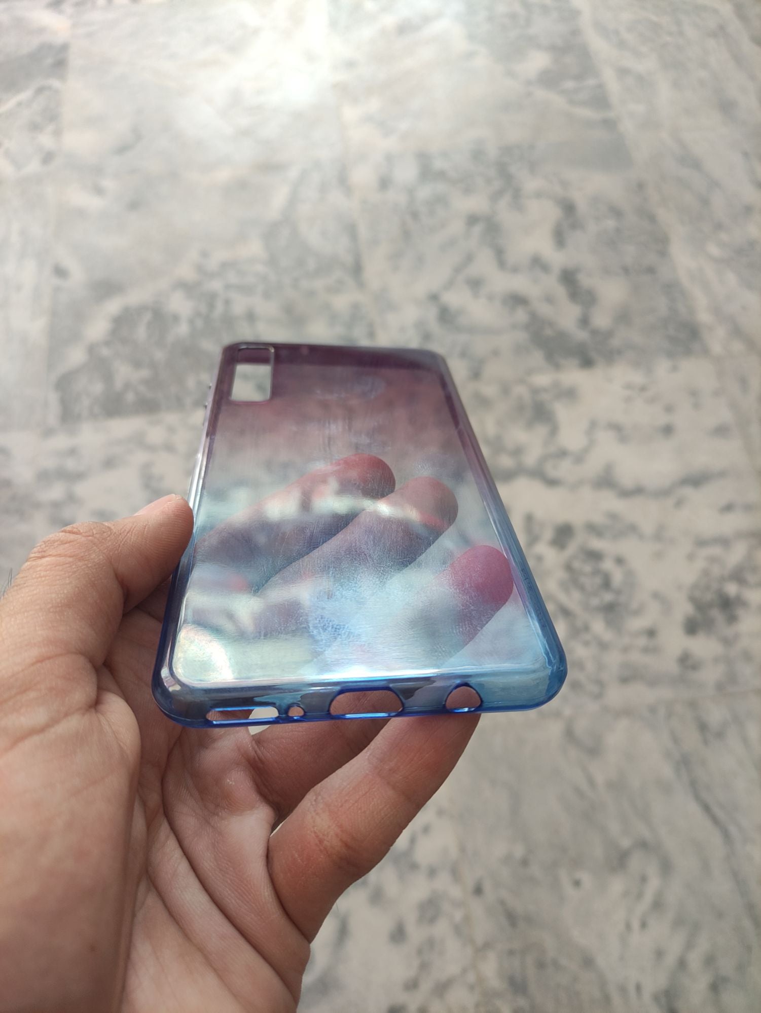 Samsung Galaxy A7 2018 Soft Clear TPU Gradient Colour back cover