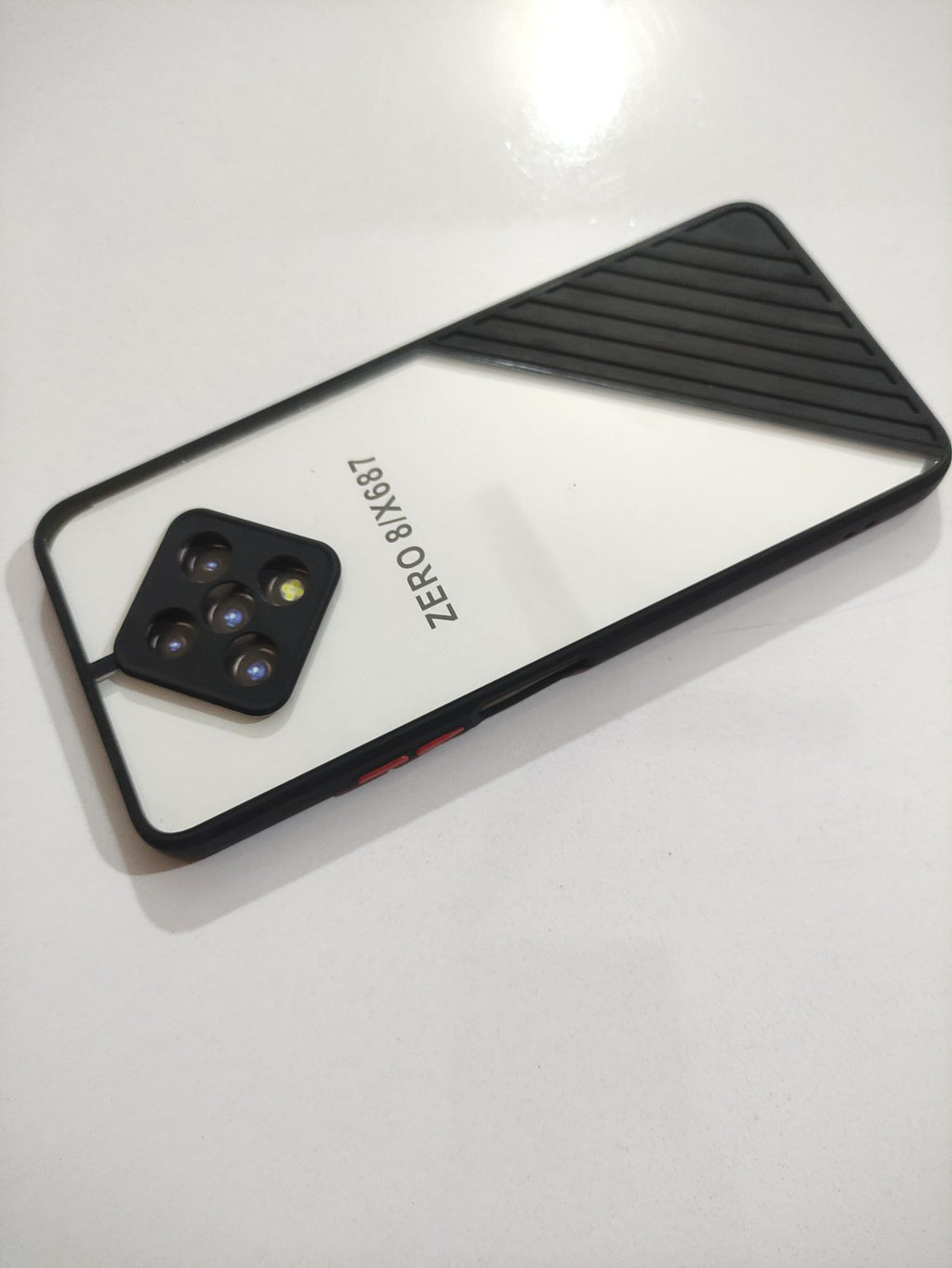 Infinix Zero 8 Clear HD Tecture Design Back Cover