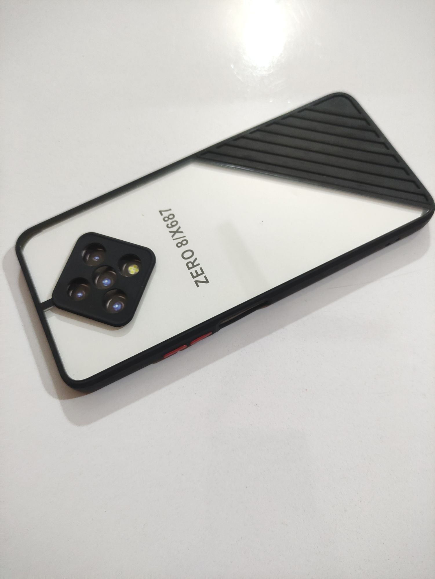 Infinix Zero 8 Clear HD Tecture Design Back Cover