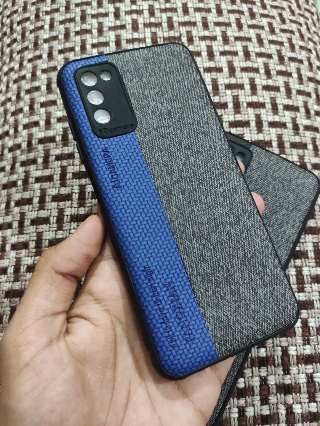Samsung Galaxy A03s Soft Silicone Fabrics Stripe Design Back Cover