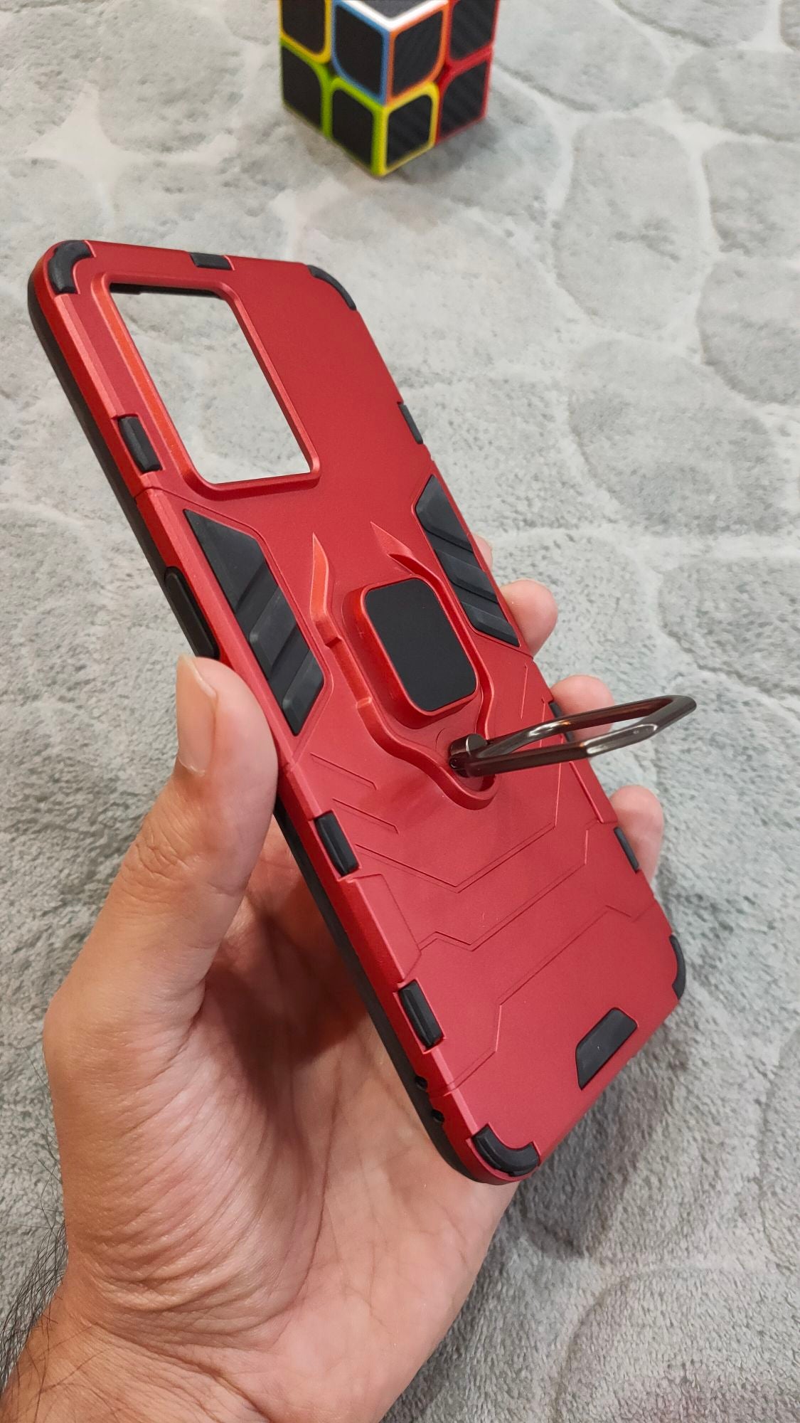 Oppo F21 Pro 4G/Reno 7 4G Shockproof Hybrid Magnetic Ring Holder Back Case