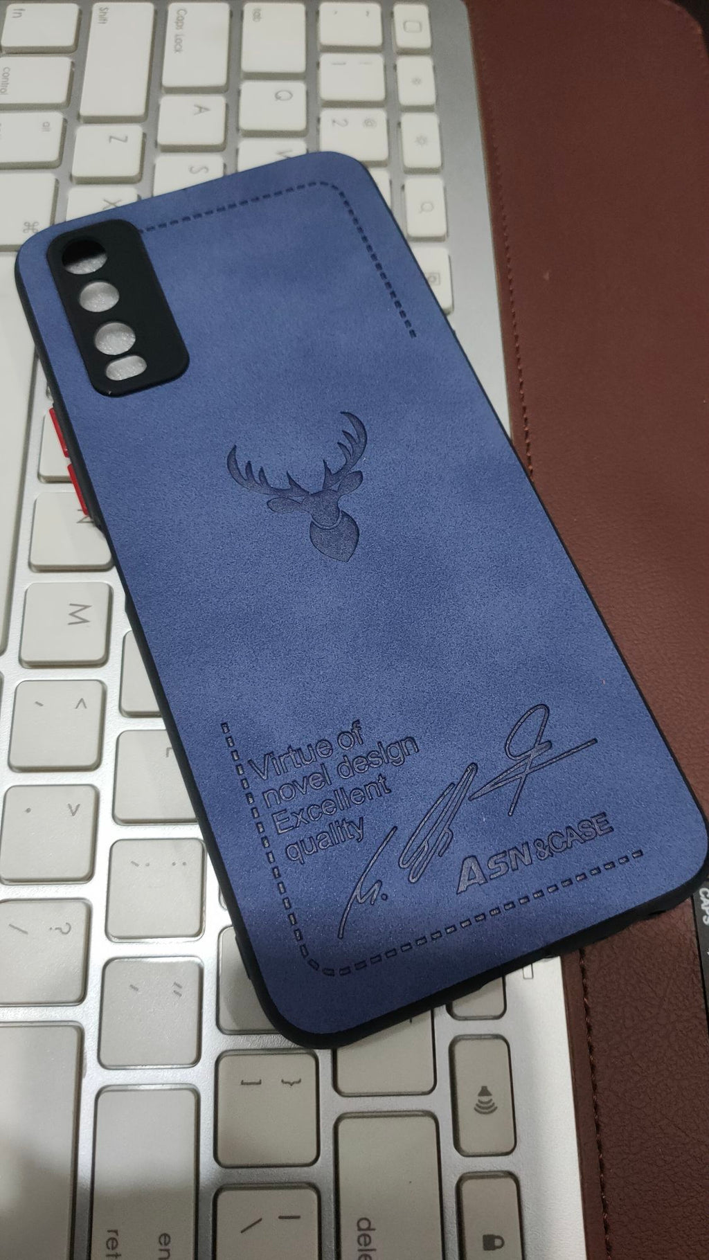 Vivo_Y20 Premium Quality Camera Protection Leather Fabric Back Cover