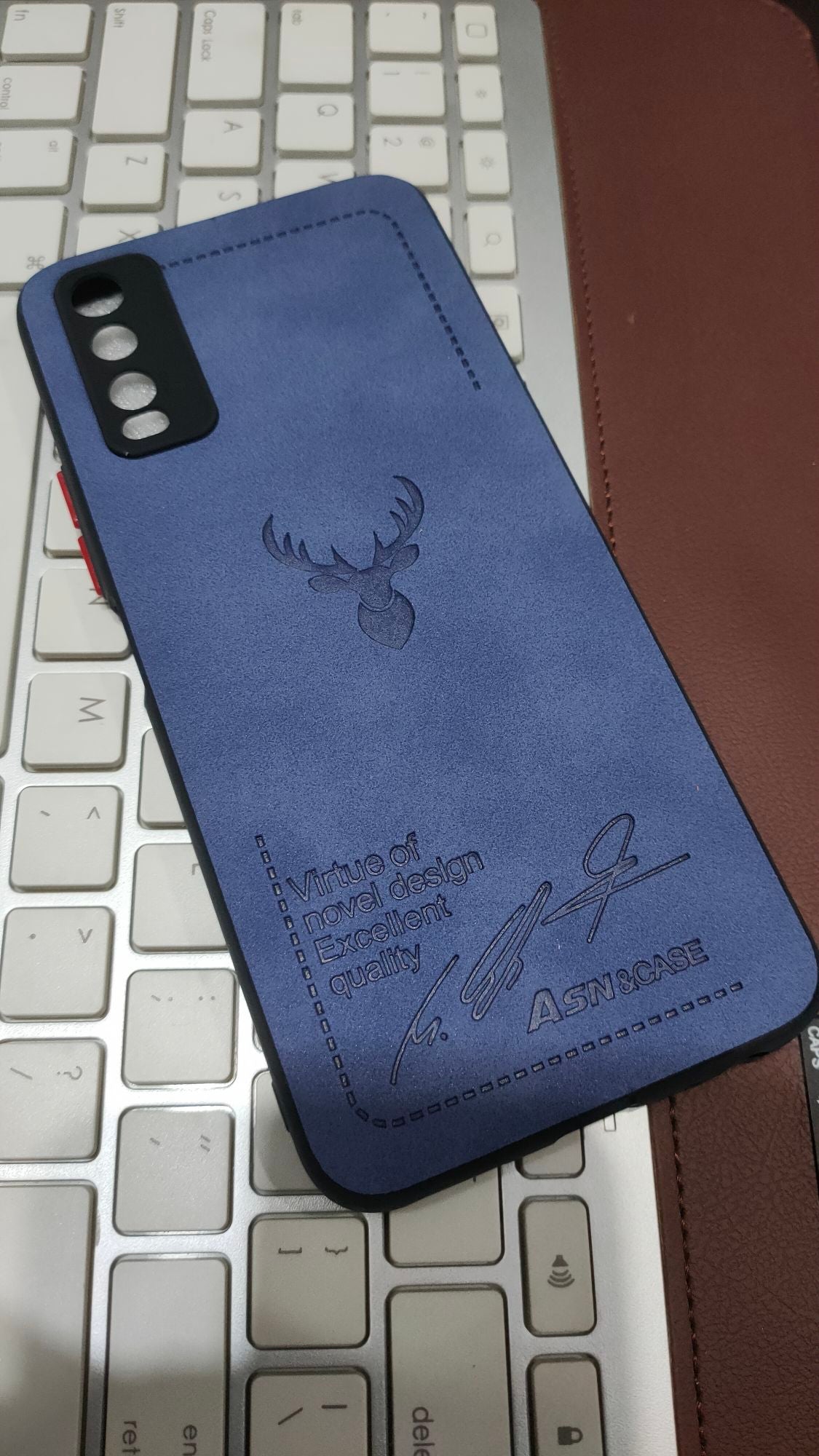 Vivo_Y20 Premium Quality Camera Protection Leather Fabric Back Cover