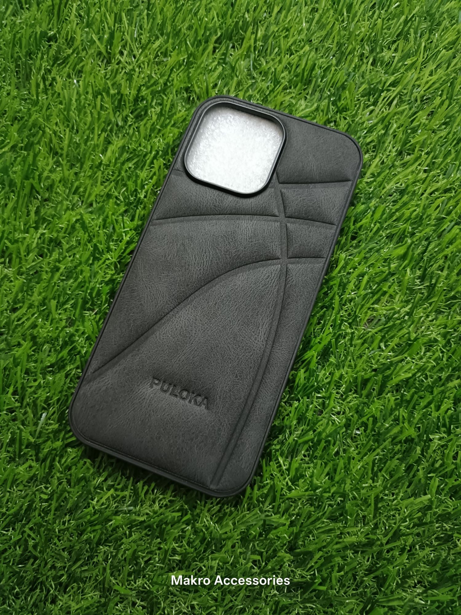 IPhone 12 Pro Max Soft Silicone Leather Puloka Design Back Cover