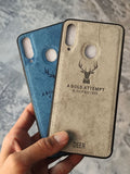 Samsung Galaxy A20s Soft Silicone Deer Fabrics Cloth Back Cover