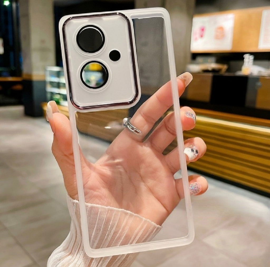 Oppo Reno 11F 5G Soft TPU Clear Matt Camera Lens Protection Back cover