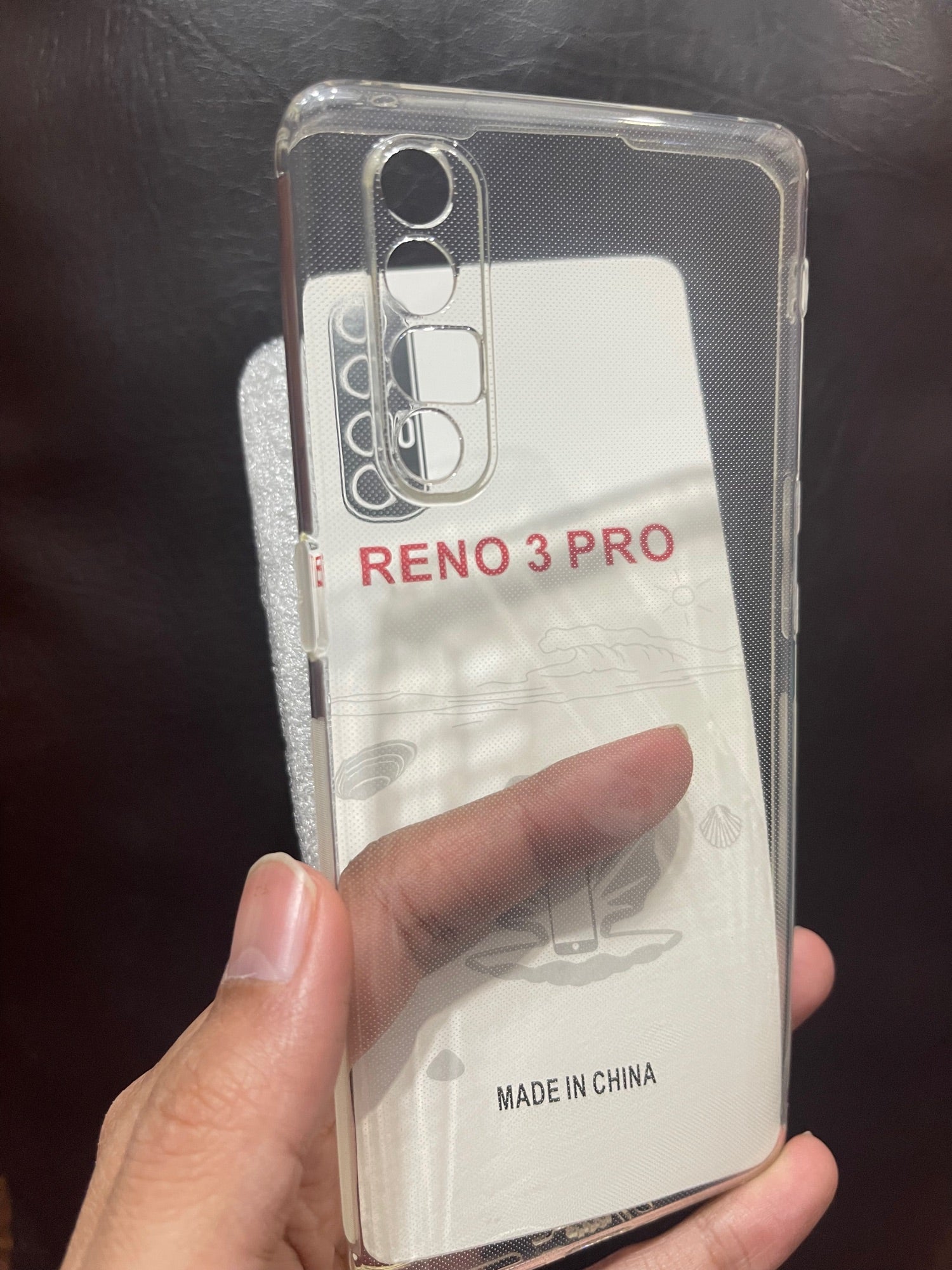 Oppo Reno 3 Pro cover hd transparent dust plug back case