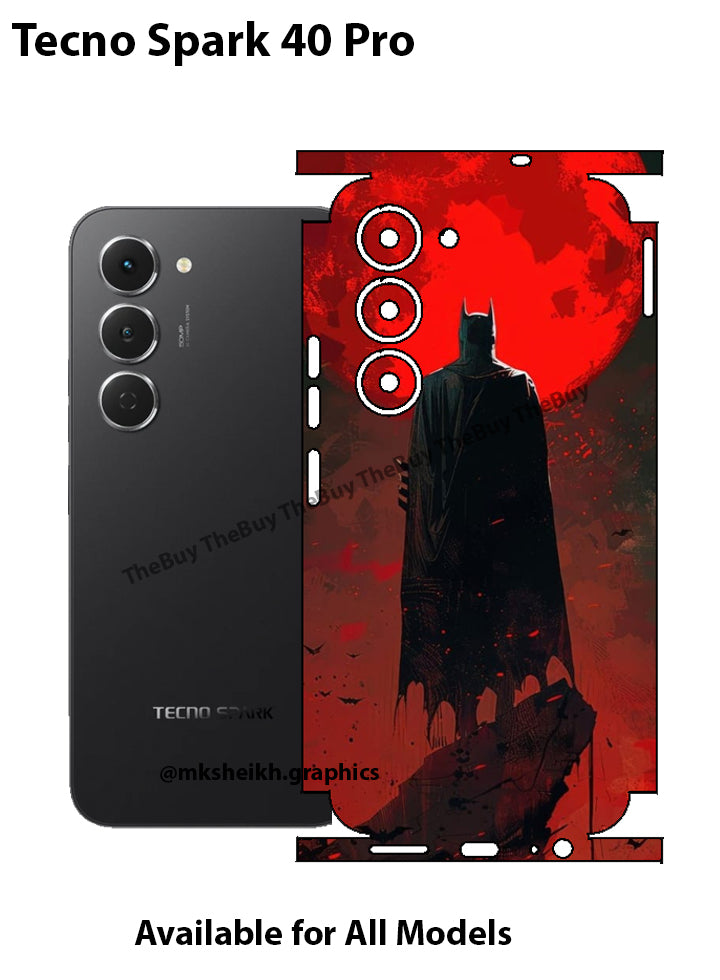 Tecno Spark 40 Pro Super Spiderman/Superman/Batman Full Body Skin Wrap