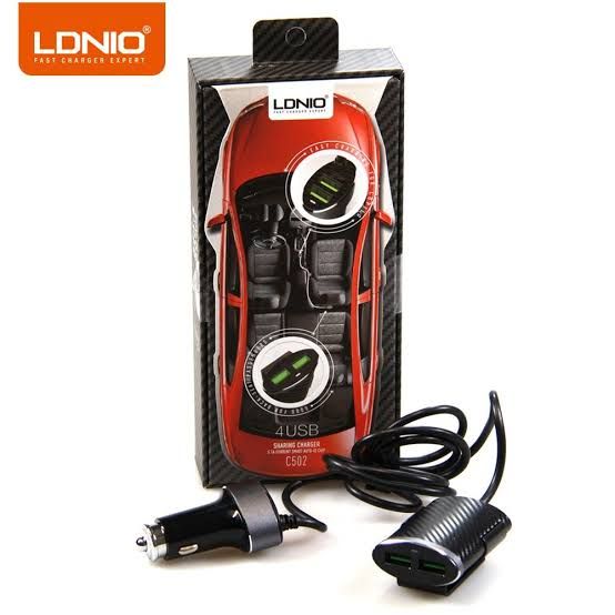 Fast Car Sharing Charger LDNIO 4 Ports Auto ID 5.1A
