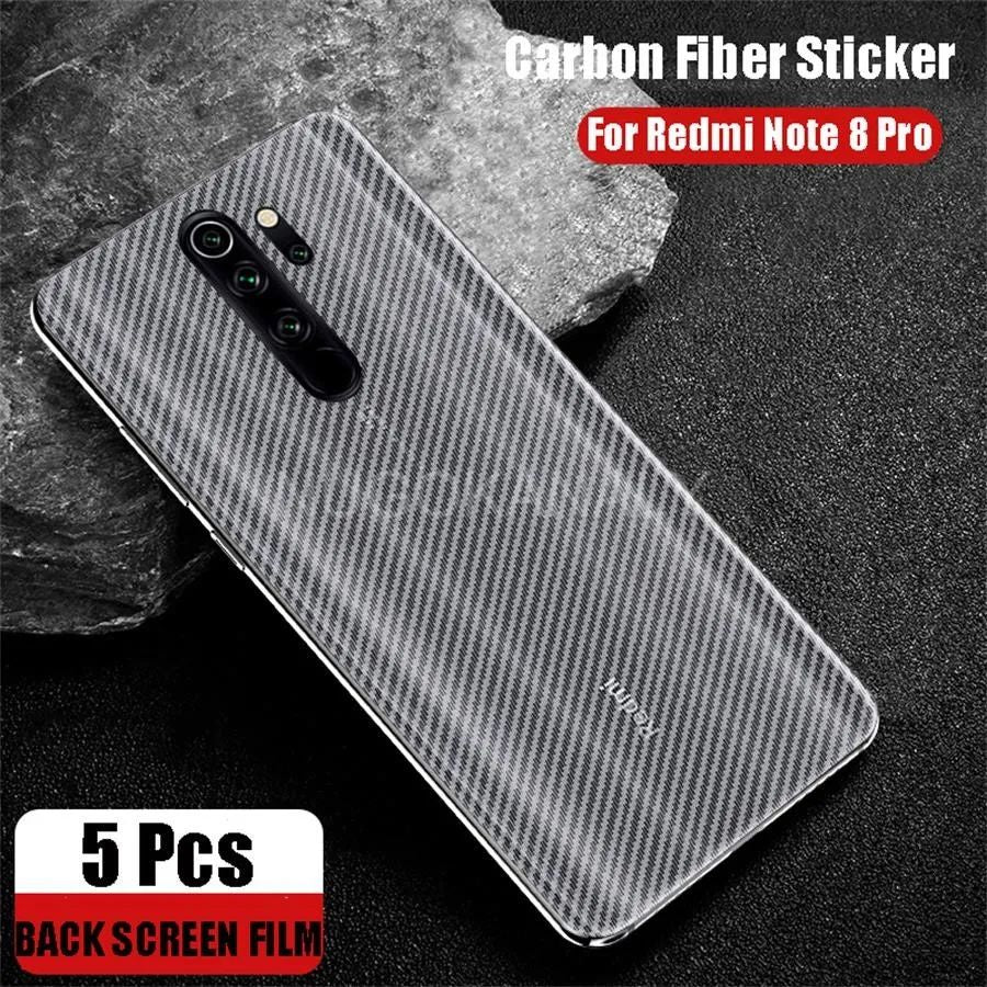 Redmi Note 8 Pro Carbon Fiber 3D Pattern Transparent Back Sheet
