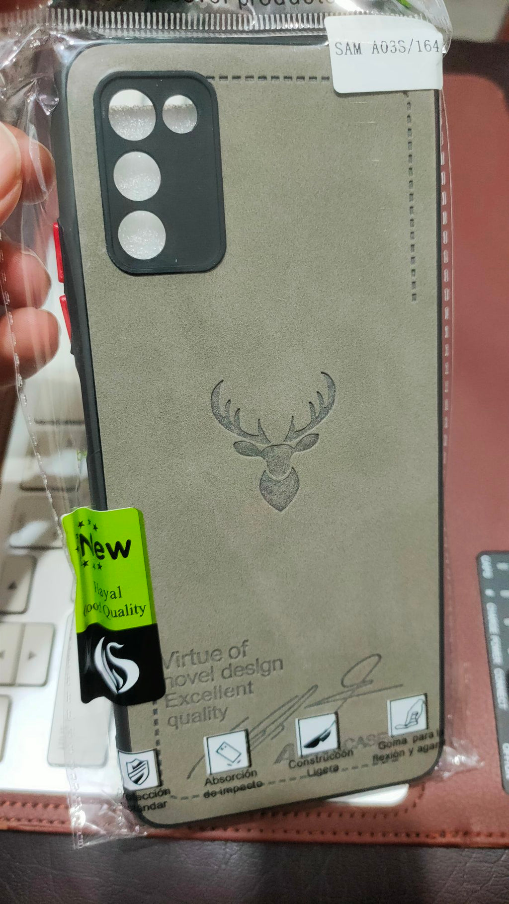 Samsung A02s/A03s Premium Quality Camera Protection PU Leather Back Cover