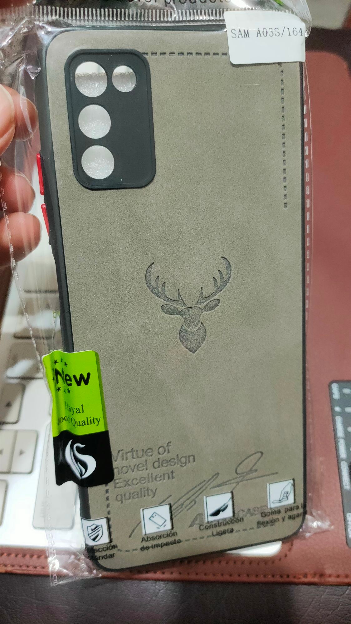 Samsung A02s/A03s Premium Quality Camera Protection PU Leather Back Cover