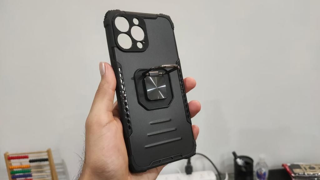 Apple iPhone 13 Pro Max Shockproof Hybrid Magnetic Ring Case Cover