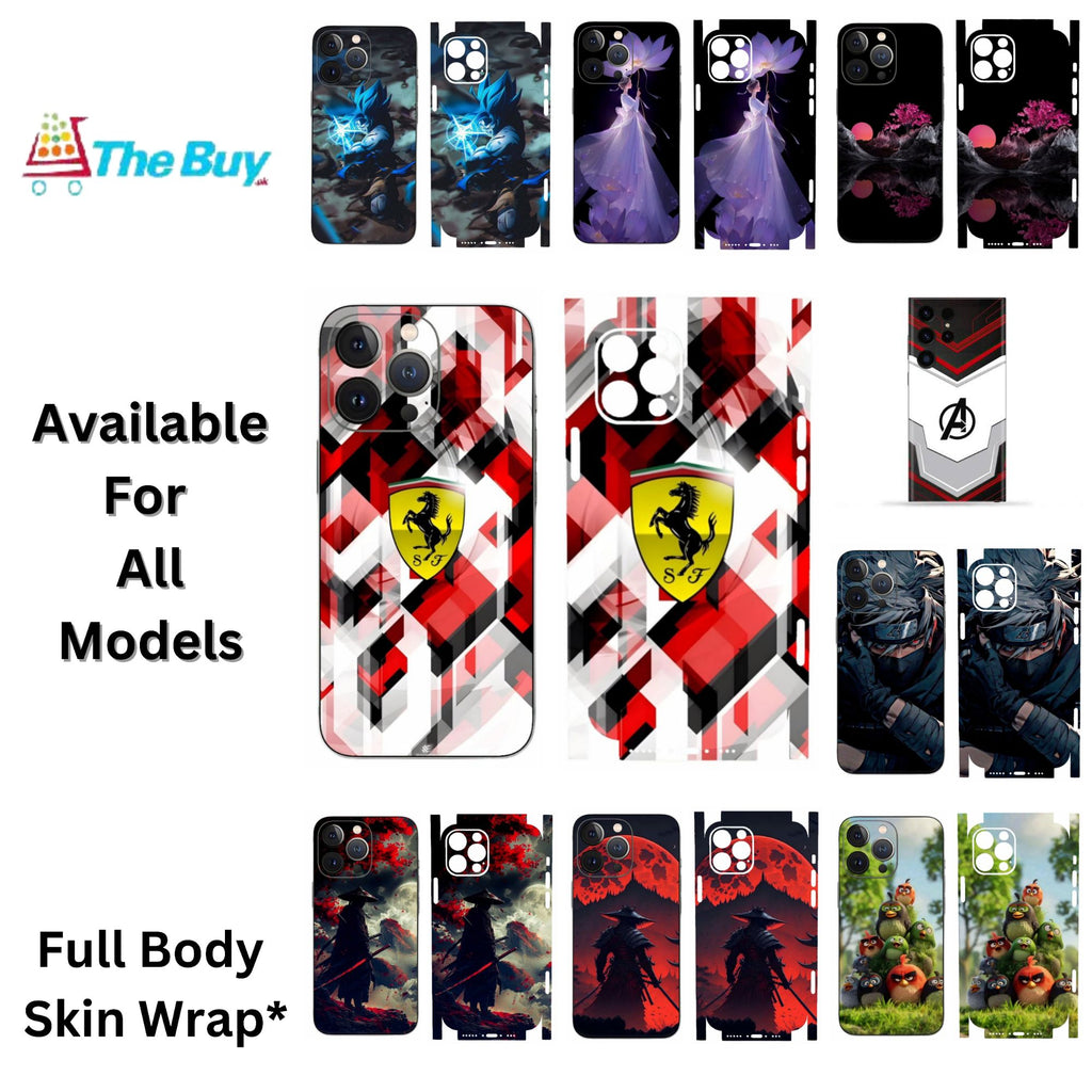 Available for All Mobiles Print Back Full Body Skin Multiple Designs