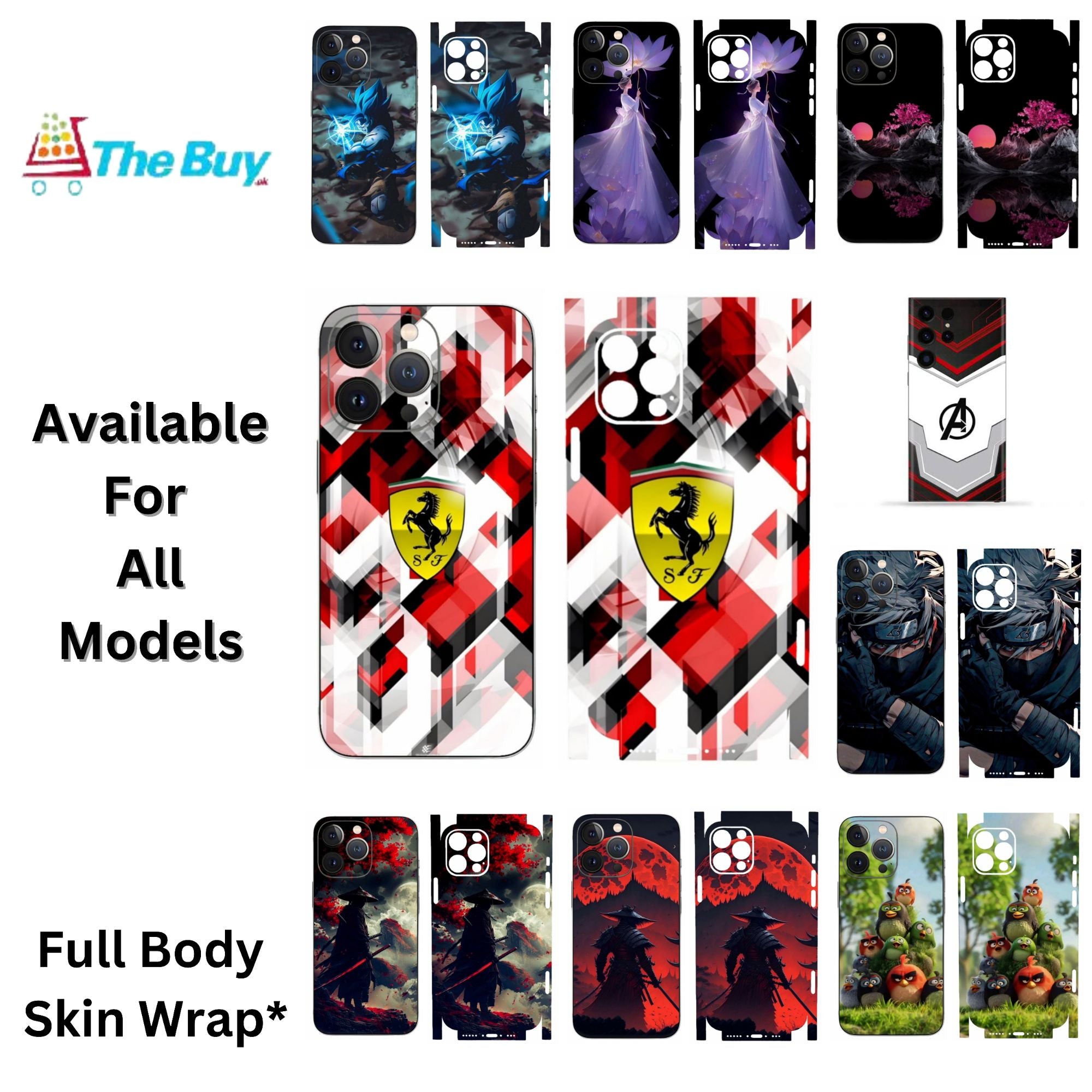 Available for All Mobiles Print Back Full Body Skin Multiple Designs