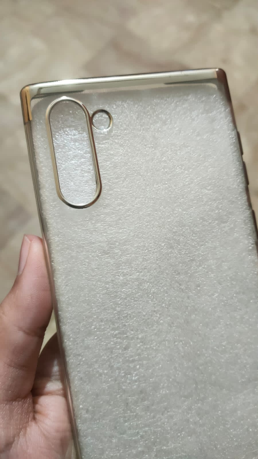Samsung Galaxy Note 10 Clear Chrome Back Case Cover