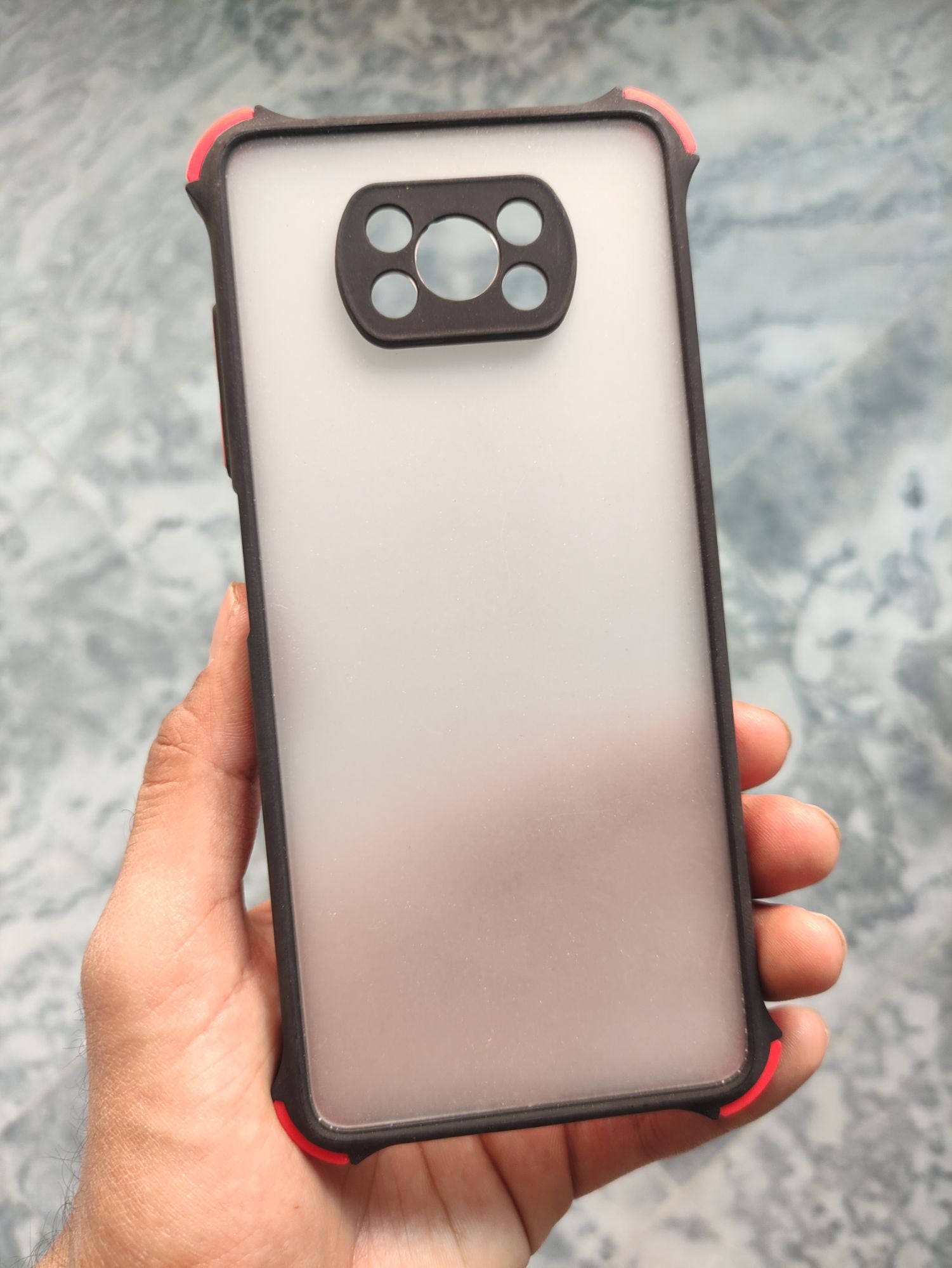 Poco X3/X3 Pro Matt Translucent Colour Buttons Corner Back cover