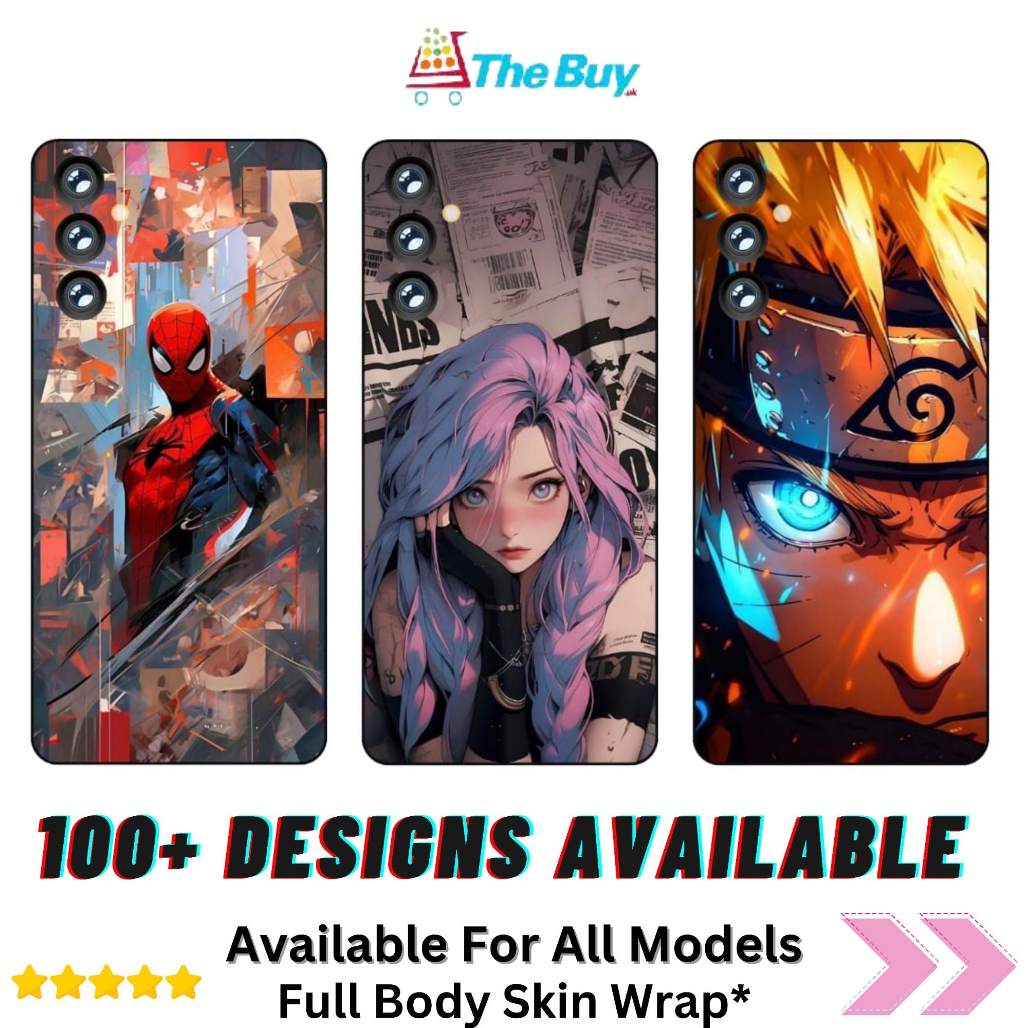 Available for All Mobiles Print Back Full Body Skin Multiple Designs