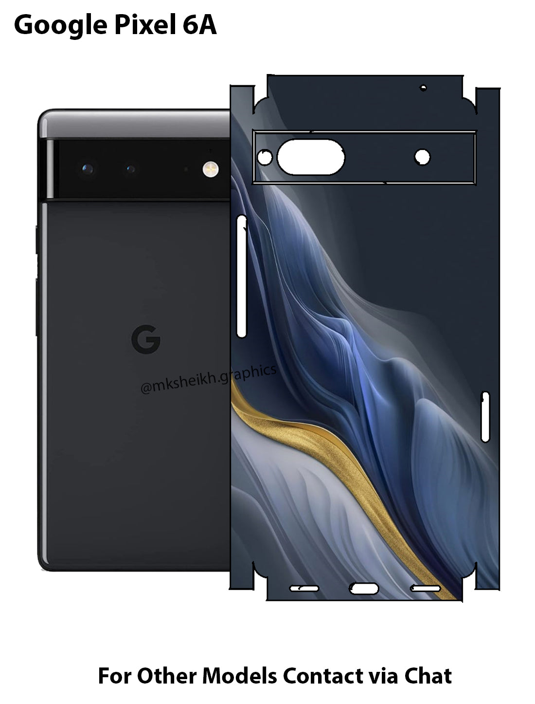 Google Pixel 6A Print Back Full Body Skin Wrap