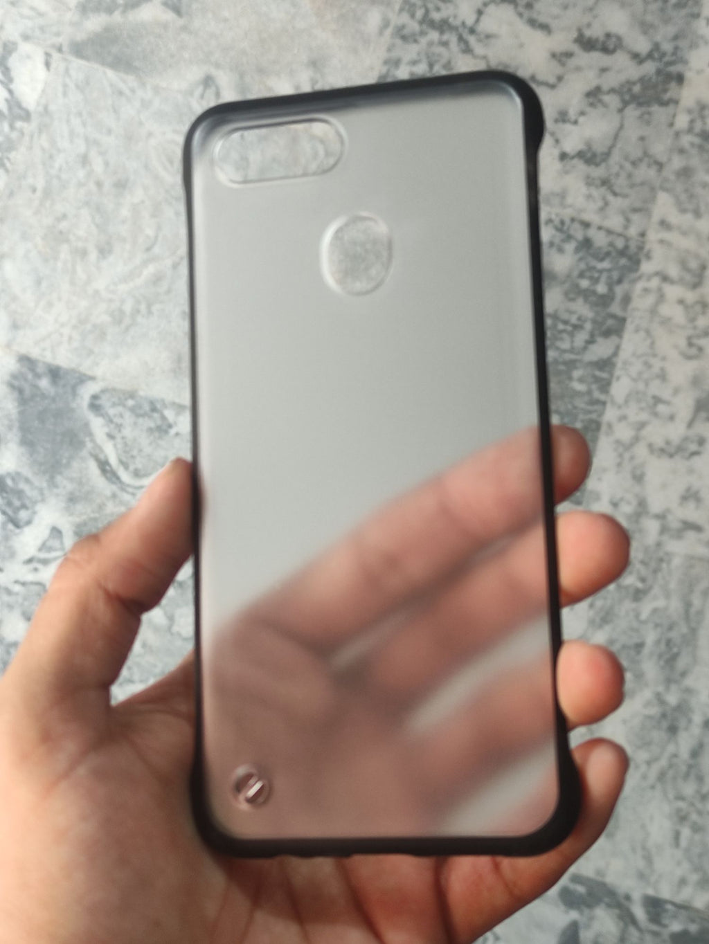 O P P O A12,A12E Transparent Matt Frameless Back Cover