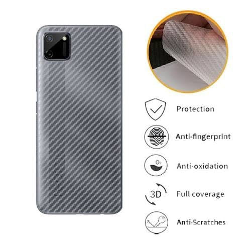 Realme_C11 Carbon Fiber Pattern 3D Transparent Back Sheet