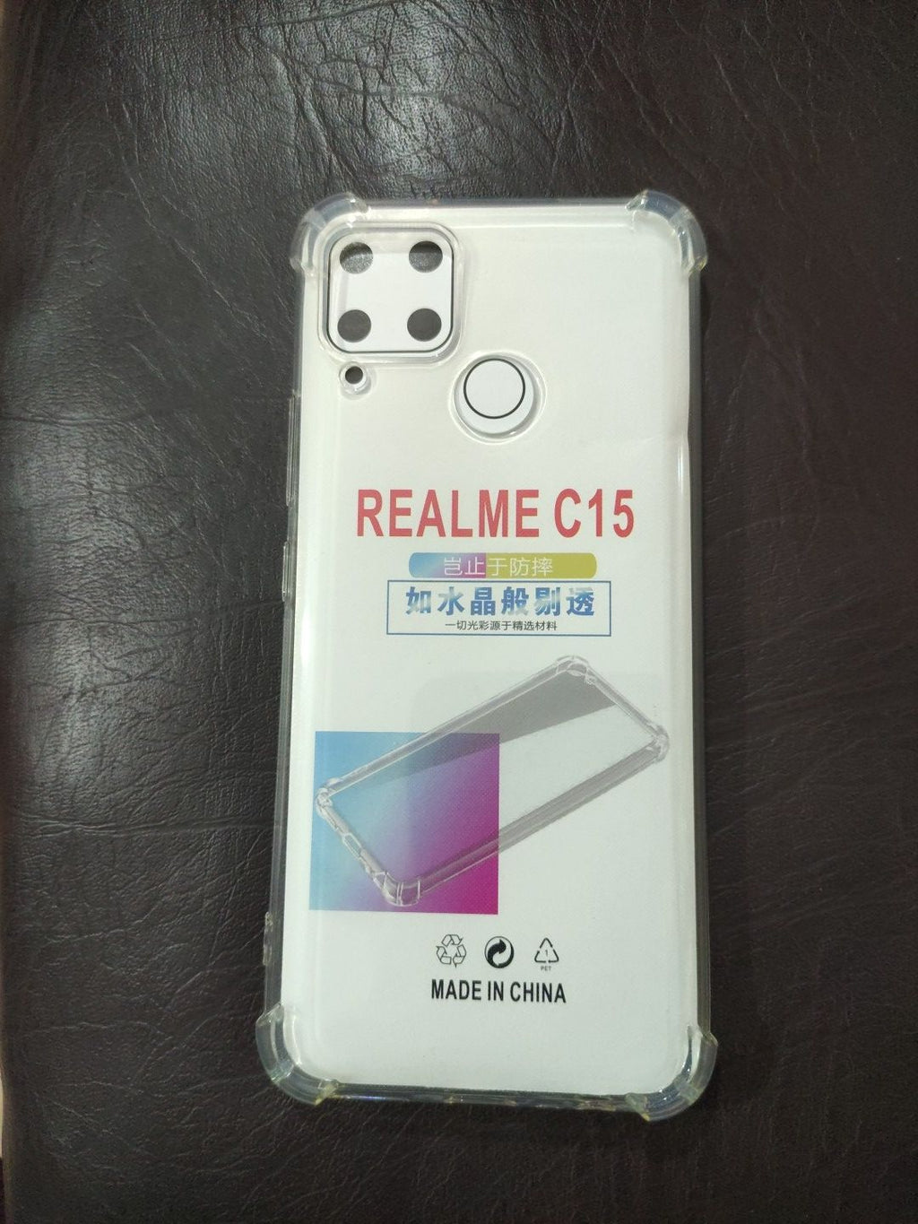 Realme C15 Soft TPU Clear Transparent Corner Protection Back Cover