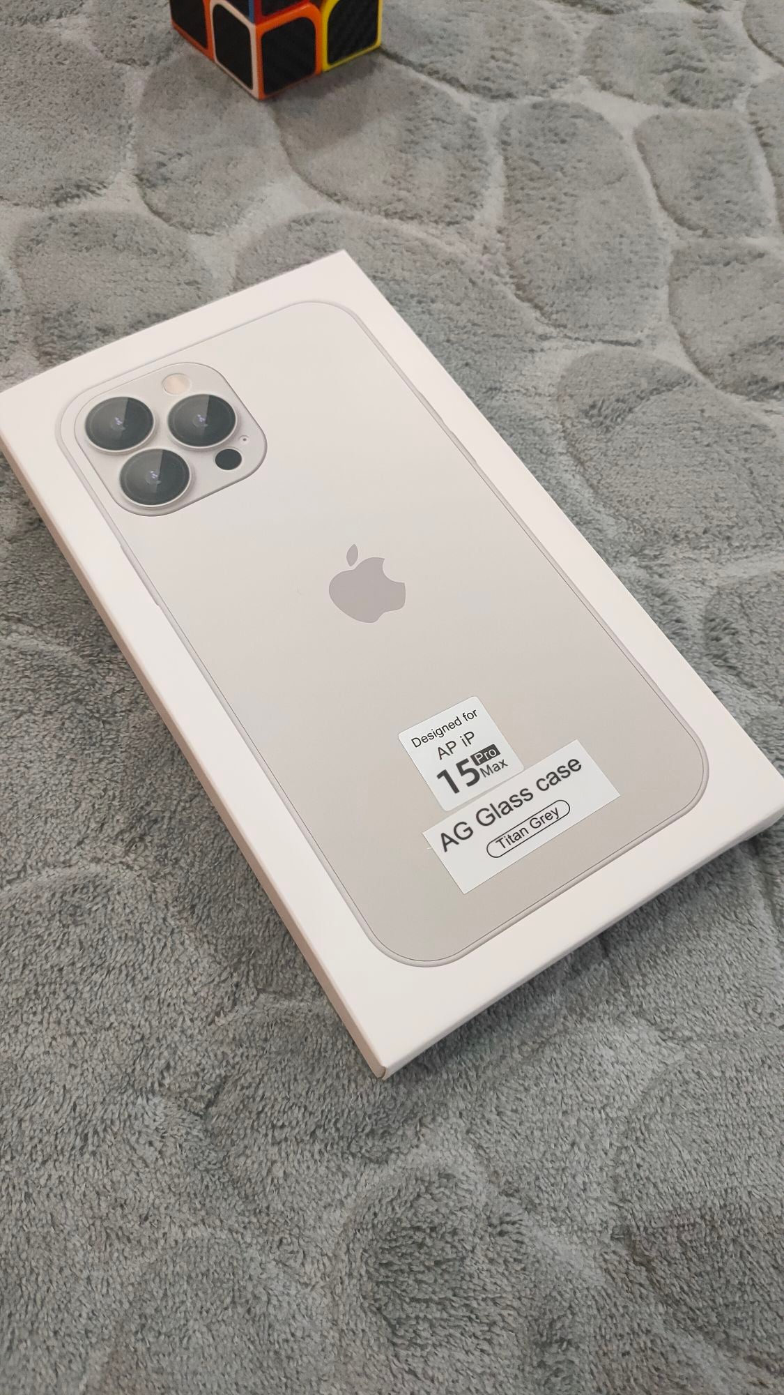 iPhone 15 Pro Max AG Glass Titanium Grey Camera Lens Case