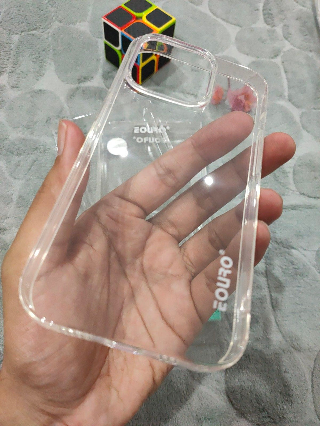 EOURO iPhone 14 Pro Clear Camera Protection Silicone Case