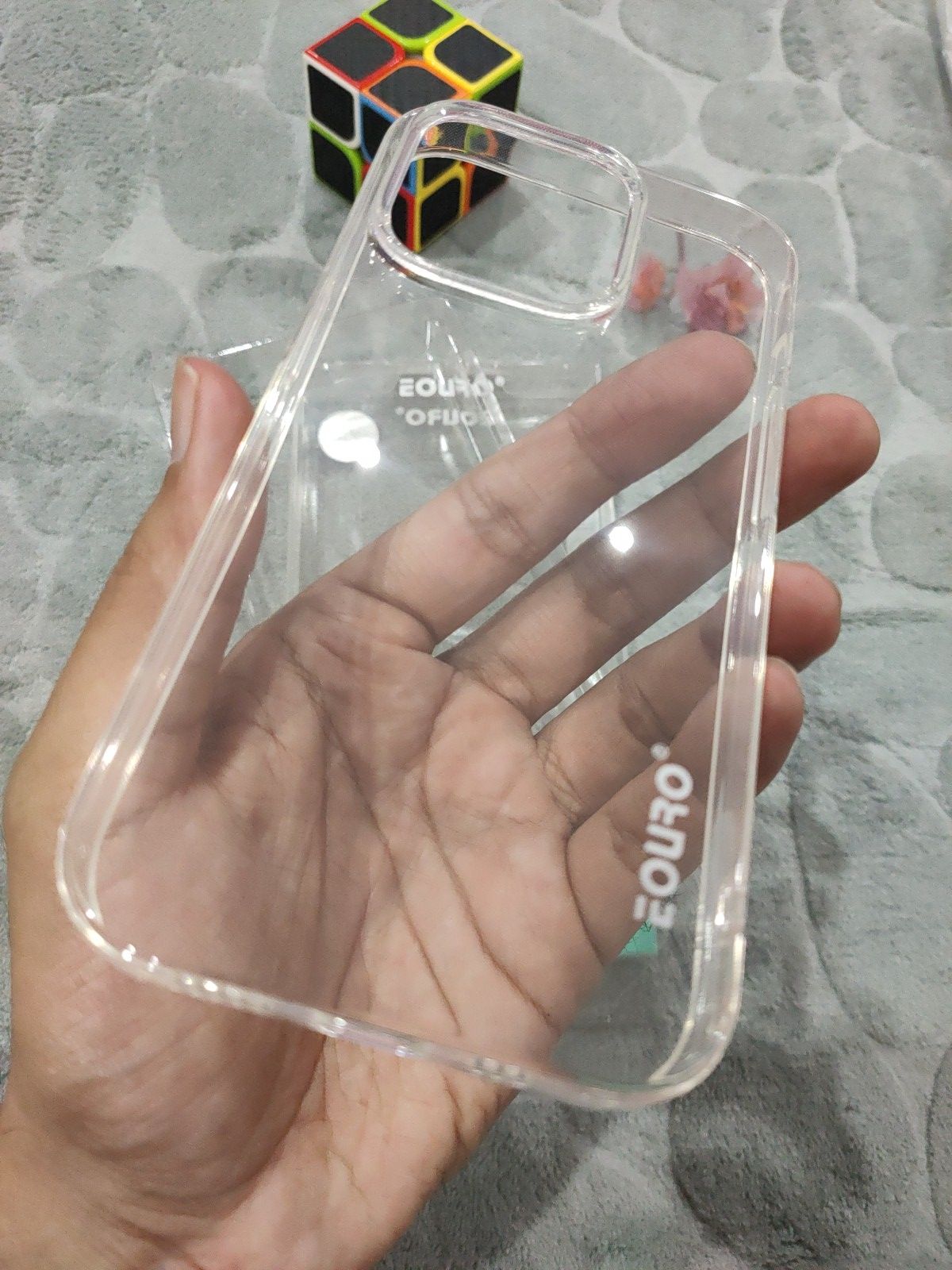 EOURO iPhone 14 Pro Clear Camera Protection Silicone Case