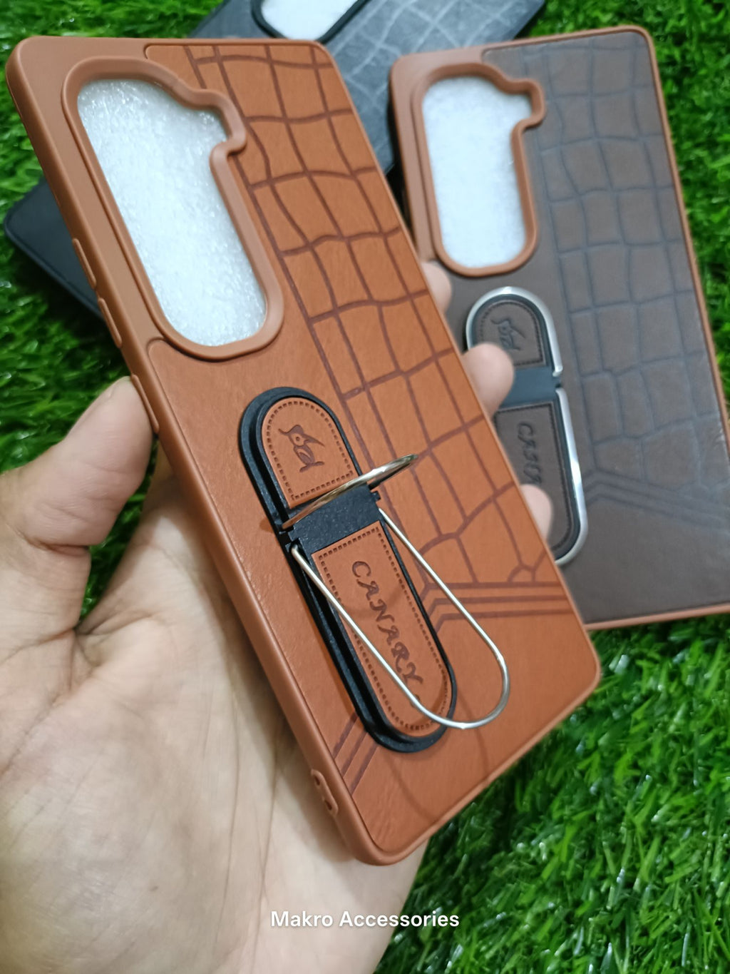 Infinix Hot 50 Pro Plus Soft Silicone Leather Design Dual Kickstand Back Cover
