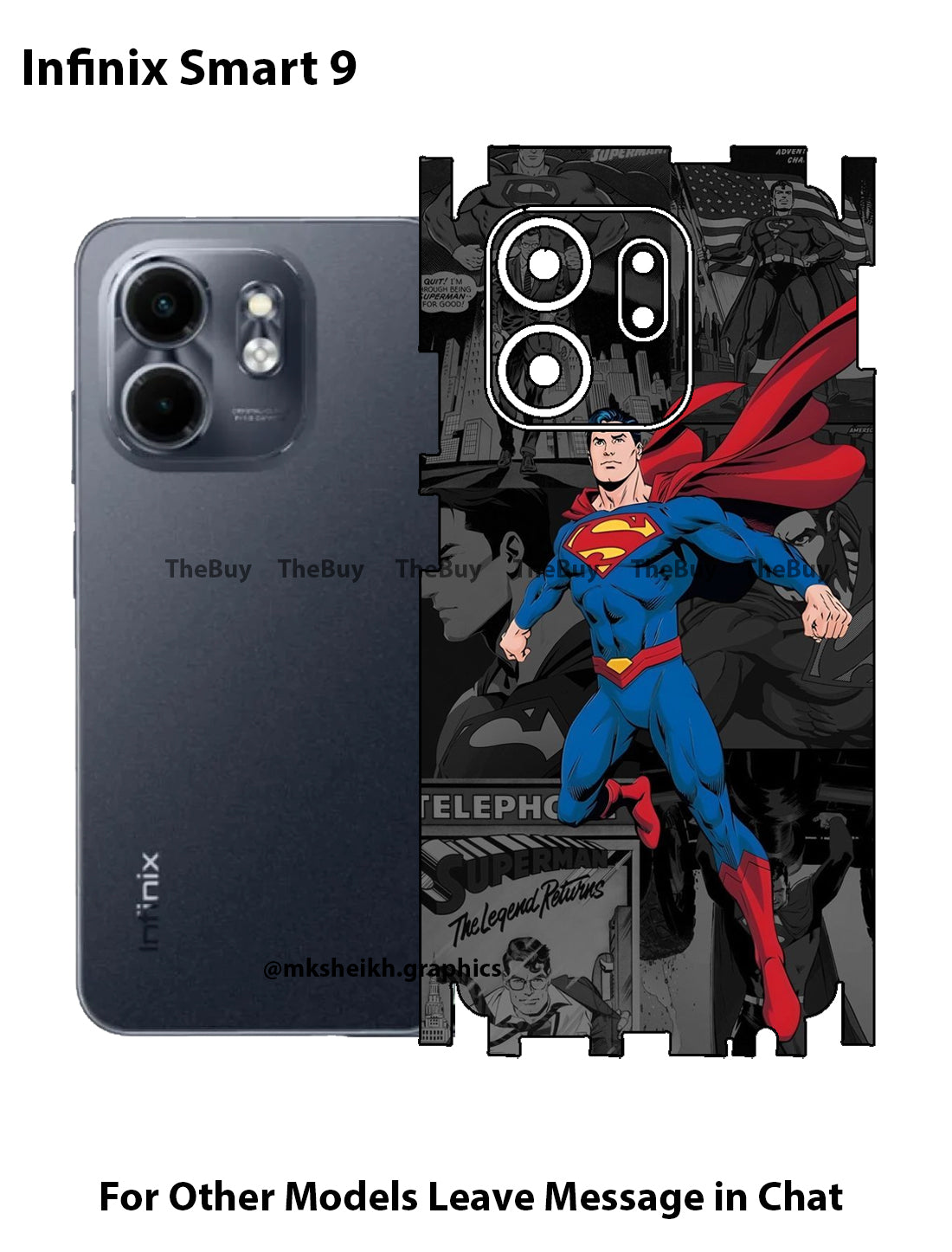 Infinix Smart 9 Superman Full Body 360 Skin Wrap